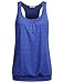 Gym Clothes for Women,Miusey Ladies Sleeveless Scoop-Neck Cotton Running Racerback Activewear Workout Tank Tops Walking Loose Lightweight Cool Front Pleat Relaxed Baggy Athletic Cotton Yoga Gym Blue M