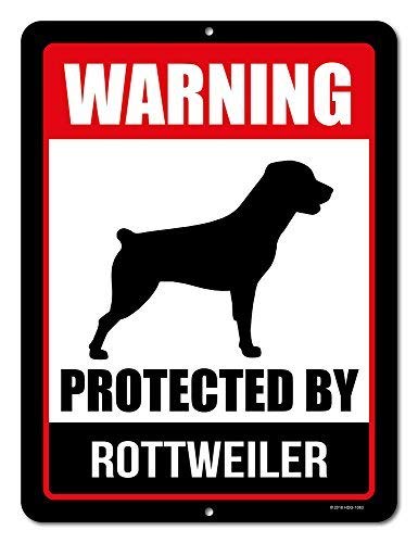 beware of dog sign rottweiler