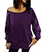 Dutebare Women Off Shoulder Sweatshirt Slouchy Shirt Long Sleeve Pullover Tops