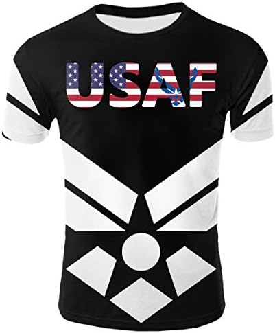 Do The Man 3D Print USAF US Air Force USA Flag Short Sleeve T-Shirt