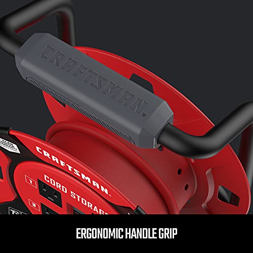 CRAFTSMAN Retractable Extension Cord Reel 1 Ft. With 4 Outlets, Cable