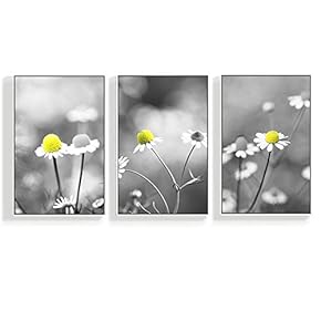 3 Piece Canvas Wall Art for Living Room, Bedroom Green Plants Framed Canvas Prints for Home Decoration Ready to Hang - 16"x24"x3 Panels