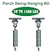 GoWi-Tools Porch Swing Hanging Kit Indoor & Outdoor, Up to 1400 lbs, (2) Heavy Duty Cast Iron Ceiling Mount, (2) 8