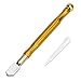 Adevena 5mm-15mm Metal Handle Pencil Style Oil Feed Tungsten Carbide Tip Glass Cutter Cutting Tools, Mosaic/Tiles/Stained Glass Cutting Tool(Gold)