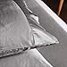Dazzfond Duvet Cover Queen,3 Piece Egyptian Cotton Zipper Closure & Corner Ties, Breathable Washable Comforter Protector, Taupe Gray