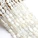Love Beads Nature Stone Irregular White Moonstone Beads 6-8mm Beads for Jewelry Making DIY Beads Bracelets 15inches