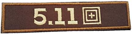 YANHU 5.11 Tactical One X One Scope Morale Patch Velcro Patch - Brown2