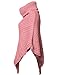 Warm Turtleneck Batwing Sleeve Poncho Sweaters,002-Dusty Pink,Free (S-L)