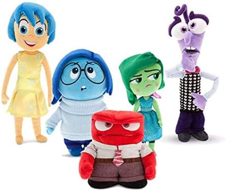 CNC INC 5pcs / lot Pixar Movie Inside Out Plush Cartoon Toy Sadness Fearful Disgusting Anger Stuffed Doll S525