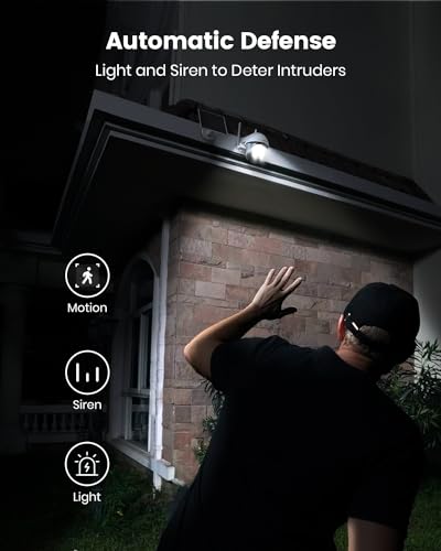 DEKCO Outdoor Security Camera Wireless, Camera Surveillance Exterieur, Solar and Battery Powered, Panoramic Pan Tilt Zoom, Auto Tracking, 2K Night Vision, Spotlight, 2-Way Talk, 2 Pack