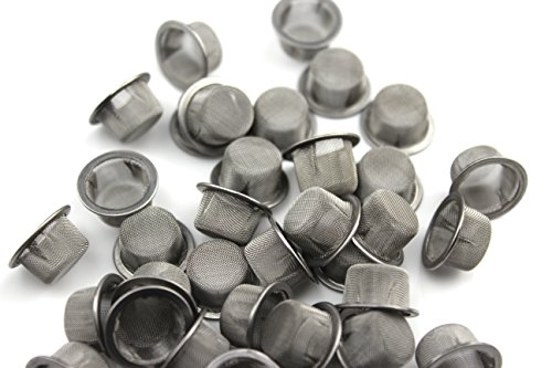 DeYue Crystal Pipe Screens, 40pcs 0.5Inch Diameter Premium Stainless Steel Mental Screen Filters for Crystal Pipe Use (40)