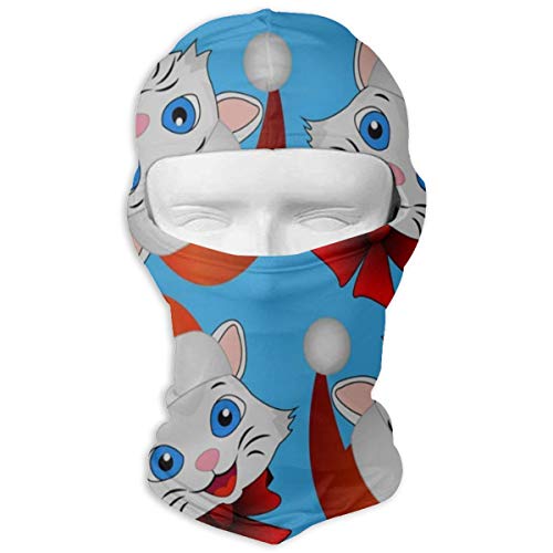 GREEDCLOUD Christmas Cat Hat Full Face Masks UV Balaclava Hood Ski Mask Motorcycle Neck Warmer Tactical Hood for Cycling Outdoor Sports Snowboard