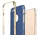 DANET iPhone 7 Case Dual Layer Protection with Soft TPU & Hard Frame Bumper Carbon Fiber Finish Premium Luxury and Shock Absorbing Shockproof Cover for iPhone 7 (Blue)