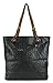 Scarleton Tote Bag for Women, Faux Leather Purses and Handbags, Shoulder Bag, Top Handle Satchel, Hobo Bag with Pouch, H1035 (Black BA, Medium)