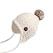 Cutegogo Christmas Crochet Baby Beanie Earflaps Little Girl Boy Knit Infant Hats Winter Warm Cap Lined Polyester Santa (White, M)