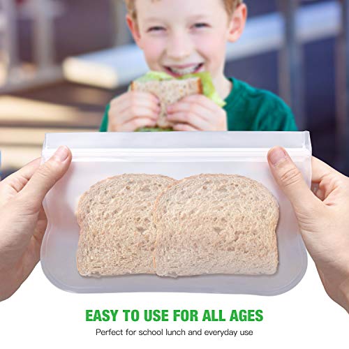 10 Pack Seal Reusable Storage Bags, Food Preservation storage Bags/Food Grade/Versatile Preservation Bag Container for Food snacks, Lunch sandwiches, Fruit, Make-up, Stationery, Travel Storage - Thumbnail 2