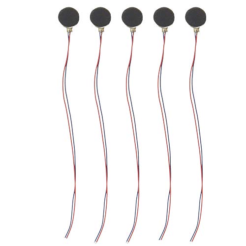 tatoko 10x2.7mm Mini Vibration Motor DC 3V 12000rpm Flat Coin Button-Type Micro DC Vibrating Motor for Mobile Phone Tablet Household Appliances 15pcs