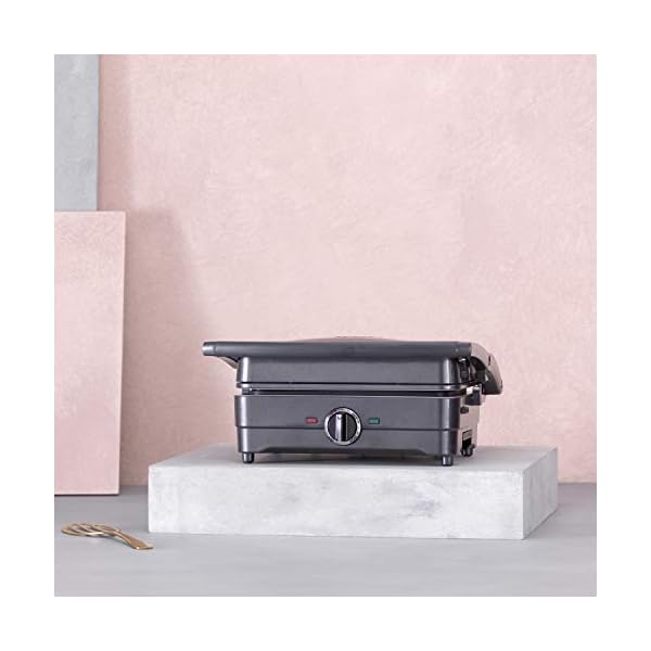 Cuisinart 2-in-1 Grill and Sandwich Maker, Non-Stick Removable Plates, Midnight Grey, GRSM4U
