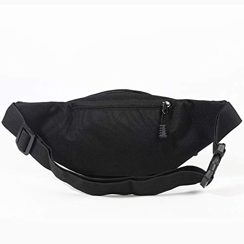 DAITET Fanny Pack for Men, Women, Kids,Outdoors, Workout Waist Bag Adjustable Belt, Waterproof Travel Bag, Running Bag fit for iPhone Samsung (Black) - Thumbnail 4