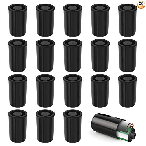 Kulannder 35mm Filmdosen 30Pcs Kunststoff Filmdosen Schwarzer Plastikkanister Wasserdicht Filmdosen mit Feckel für Geocaching oder Kleinteile Aufbewahrung(Schwarz)