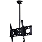 VideoSecu LCD Plasma Flat Panel TV Ceiling Mount Bracket for most 37-60" Plasma TV Flat Panel Displays, some up to 75" LED TV with VESA 200x200 400x400 600x400 680x460mm MPC53B 1S5
