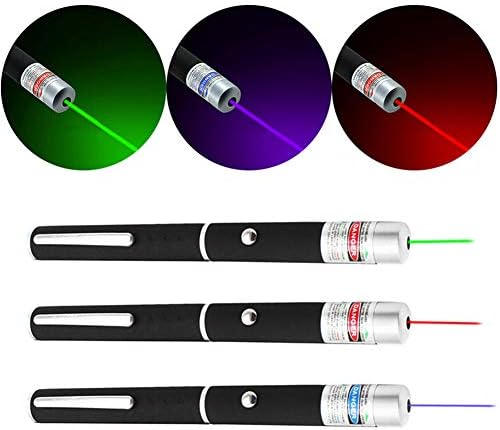 LUCHENG 3 Pack Green Red Blue Interactive Pen Training Toy for Cats and Dogs,LED Exerciser to Play with Your Pets,Powered by 2 x AAA Battery (Not Included)