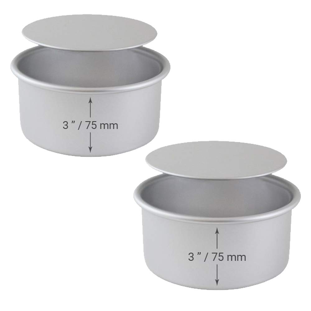 Art of Cake® -PME RND Loose base 10"x 3" deep (set of 2) set of two same size Round loose base anodises aluminium Baking Tins10 inch,wide and 3 inch deep (Set of 2)