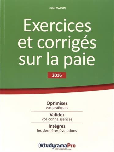 Exercices et corrigés sur la paie