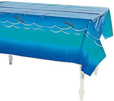 Awesome SHARK Tablecloth/TABLE Cloth/Plastic 54" x 108"/POOL PARTY/Jaws/SHARK WEEK/DISPOSABLE Decor