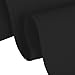 LTC LINENS LinenTablecloth 4 ft. Fitted Polyester Tablecloth Black