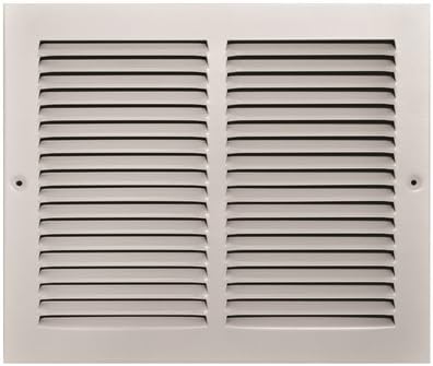 TRUAIRE STAMPED FACE RETURN AIR GRILLE, 12 IN. X 10 IN., WHITE