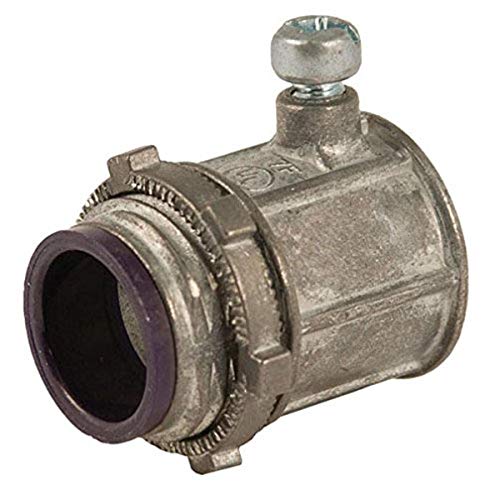 RACO 2636 Die Cast Zinc Connector, Set Screw, Insulated, EMT Conduit, 1" (Pack…