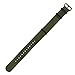 INFANTRY 20mm 22mm Nylon NATO Canvas Fabric Watch Band Strap, 4 Rings Stainless Steel Buckle, Black/Green