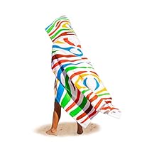 Dezitrek Gear Kids Hooded Beach Towel Bath Towel - Premium Cotton Absorbent Hooded Towels for Kids Large, Zebra Pattern Poncho for Toddlers Girls Boys Baby, Includes Travel Drawstring Backpack