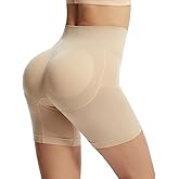 N.thr Padded Underwear for Women Butt Lifter Seamless Booty Pads Butt Enhancer Panties Lace Shapewear Boyshorts