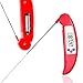 Digital Instant Read Thermometer,ForPeak Cooking Barbecue Meat Thermometer Electronic BBQ Thermometer with Collapsible Internal Probe - Cooking Thermometer (Food Thermometer) (Red)