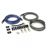 NVX Professional Grade True Spec 1/0 Gauge 100% OFC Wire Big 3 Amp Wiring Update Kit for Car Audio Systems up to 350 Amps [XBG3PK]