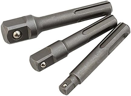 Lowmany 3 Pcs 1/4" 3/8" 1/2" SDS Plus Socket Driver Set Drills Drill Bit Adaptor Hot