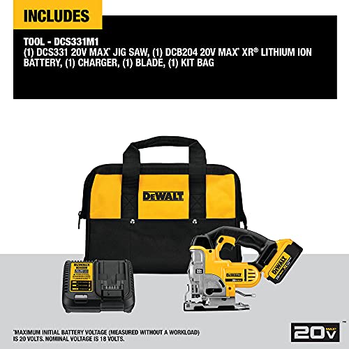 DEWALT 20V MAX Jig Saw, Cordless (DCS331M1) Pricepulse