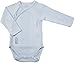 Kushies Long Sleeve Wrap Bodysuit, Blue, 1 Months