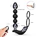 UTIMI Butt Plug Anal Sex Toys with Penis Ring & Anal Bead Rechargeable Vibrator Waterproof Prostate Massager, Ejaculation Enhancement Erection Prolonger, 3 Powerful Motors Built-in