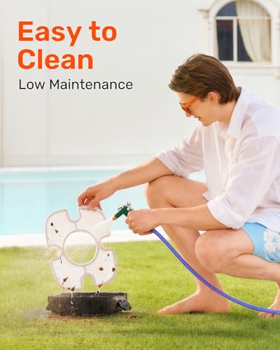 Gosvor Robotic Pool Cleaner Cordless–Automatic Pool Vacuum for Above Ground Pools,90 Min Runtime,Self-Parking Cordless Pool Robot with Powerful Suction,Portable Pool Cleaner for Pools up to 860 sq.ft