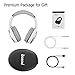 Dozod Bluetooth Over Ear Headphones, Hi-Fi Stereo Wireless Headset with Microphone, Foldable Bluetooth/Wired Headphones for TV/PC/Cell Phones/Travel - Silver&White
