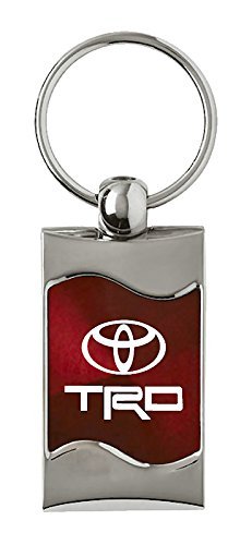Toyota TRD Rectangular Burgundy Car Key Chain Ring Fob