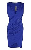 ANGVNS Women V Neck Sleeveless Cocktail Party Pleated Dress