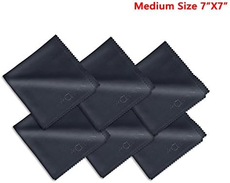 forClean Microfiber Cleaning Cloths,7x7 Inch Wipes, Eyeglass,Camera Lens,Smart Phone,Tablet,Laptop,Computer,TV Screen,Jewelry,and other Delicate Surfaces Cleaner;Individual Package (Medium-6pouch)