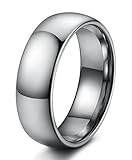 Tungary Jewelry 8mm Mens Tungsten Carbide Wedding Band Engagement Promise High Polish Size 6-14
