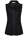 SeSe Code Women's Casual Zip Up Front Lightweight Fleece Vest with Pockets