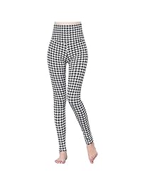 Tulucky Leggings elásticos de cintura alta para dama, estampados geométricos