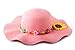 Dantiya Kids Multicolor Sun Hat Large Brim Flower Beach Hats for Girls ,Pink, Free Size